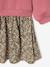 Robe bi-matière fille anthracite+corail+écru+mauve+vert sauge 15 - vertbaudet enfant 
