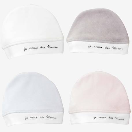 Bonnet de naissance #b0cce6+#d5d5d5 2 - vertbaudet enfant 
