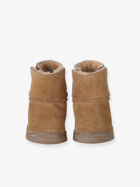 Chaussures premiers pas bébé boots cuir marron 4 - vertbaudet enfant 