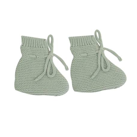 Trousseau naissance bébé en maille #a0b5a5+#b27068+#edbe00+#ffffff 2 - vertbaudet enfant 