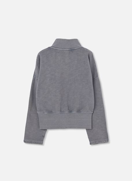 Veste fille en molleton avec fermeture éclair Gris 3 - vertbaudet enfant 