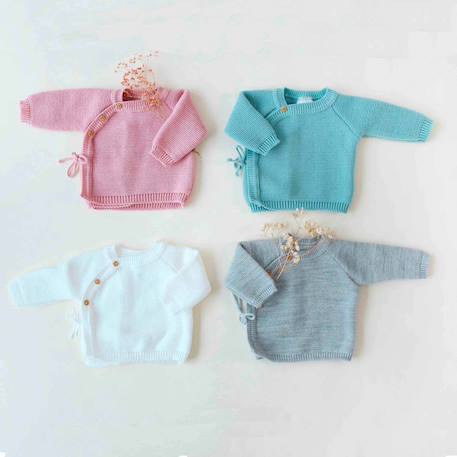 Brassière bébé en maille #a0b5a5+#b27068+#d6bab2+#ffffff 13 - vertbaudet enfant 