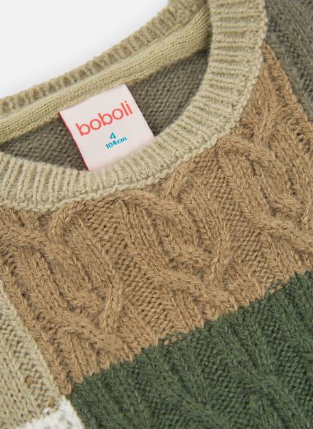 Pull garçon patchwork Blanc 4 - vertbaudet enfant 