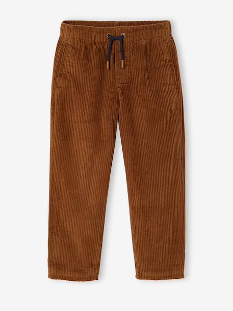 Pantalon large garçon cappuccino+lichen 1 - vertbaudet enfant 
