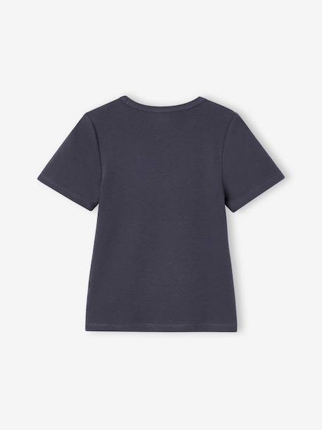 T-shirt manches courtes fille cropped encre+noir 2 - vertbaudet enfant 