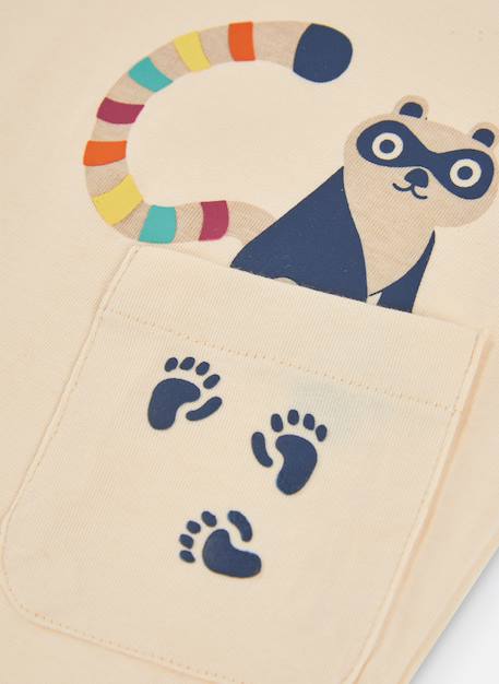 T-shirt garçon en maille imprimé panda Blanc 4 - vertbaudet enfant 
