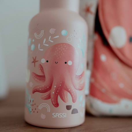 Bouteille isotherme slurpy la pieuvre 350 ml Rose 3 - vertbaudet enfant 