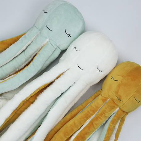 Peluche poulpie la pieuvre #cce8d2+#ece7d8+#edbe00+Blanc 11 - vertbaudet enfant 