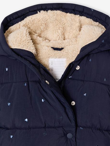 Doudoune à capuche fille bleu+marine 8 - vertbaudet enfant 