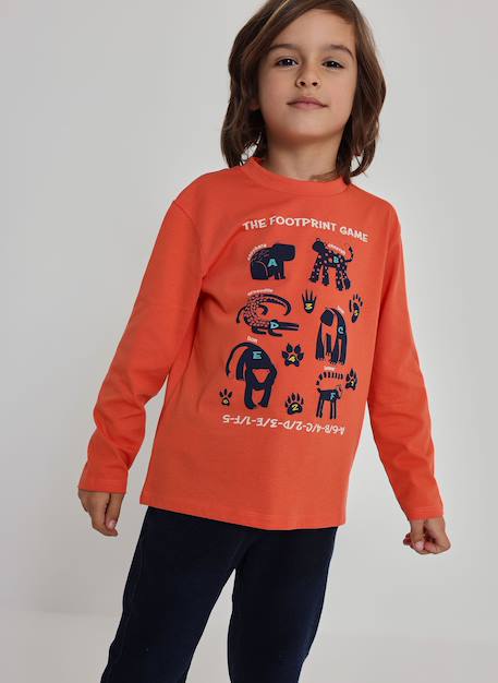 Garçon-T-shirt garçon maille imprimé animaux