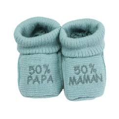 Chaussures-Chaussures bébé 17-26-Chaussons naissance - message :  50% maman 50% papa