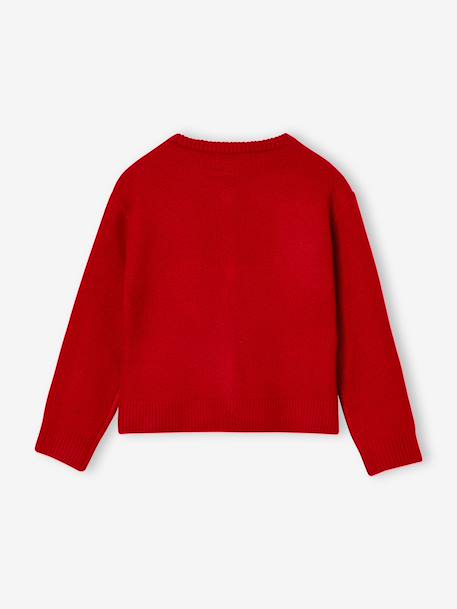 Gilet boutonné manches longues rouge 2 - vertbaudet enfant 