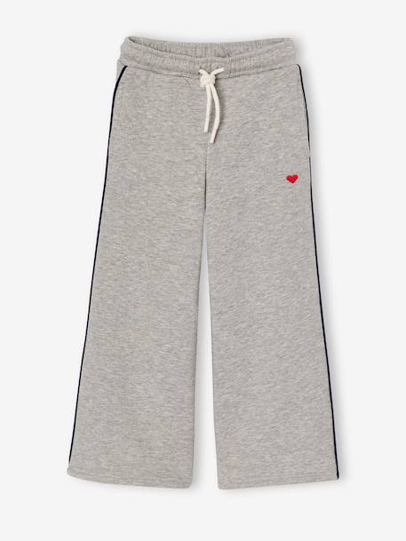 Ensemble jogging fille sweat zippé gris chiné 4 - vertbaudet enfant 