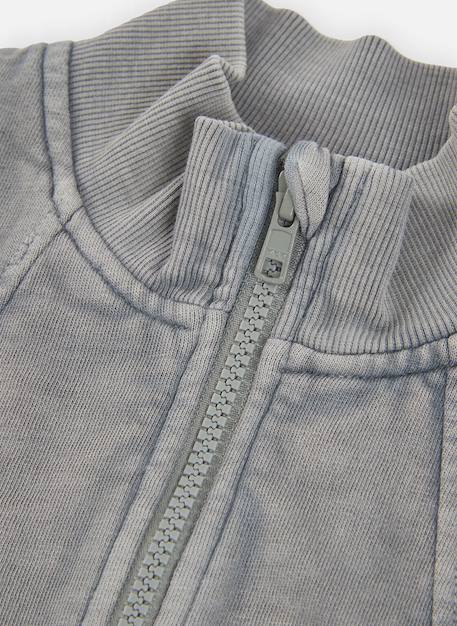 Veste fille en molleton avec fermeture éclair Gris 4 - vertbaudet enfant 