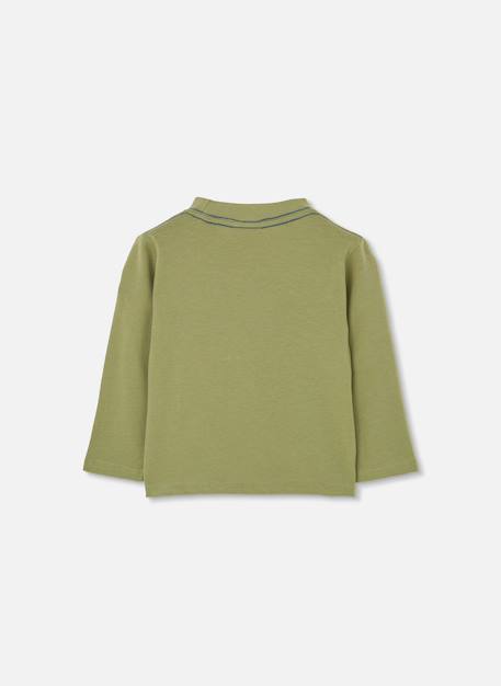 T-shirt garçon en maille imprimé ours aventure Vert 3 - vertbaudet enfant 