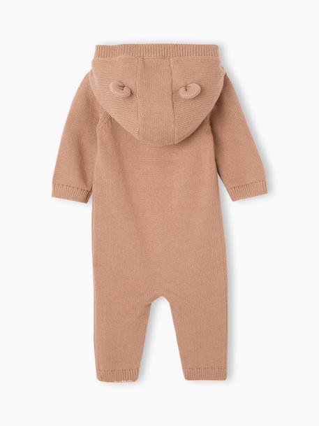 Combinaison bébé à capuche manches longues beige 2 - vertbaudet enfant 
