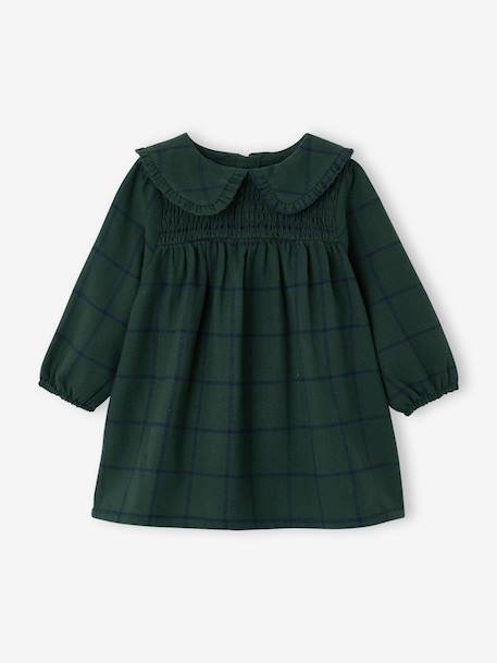 Robe bébé en flanelle vichy terracotta+vert 8 - vertbaudet enfant 