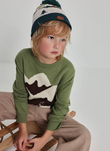 Garçon-Pull, gilet, sweat-Pull-Pull garçon imprimé skieurs