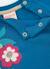Sweat-shirt fille en molleton imprimé fleurs Bleu 3 - vertbaudet enfant 