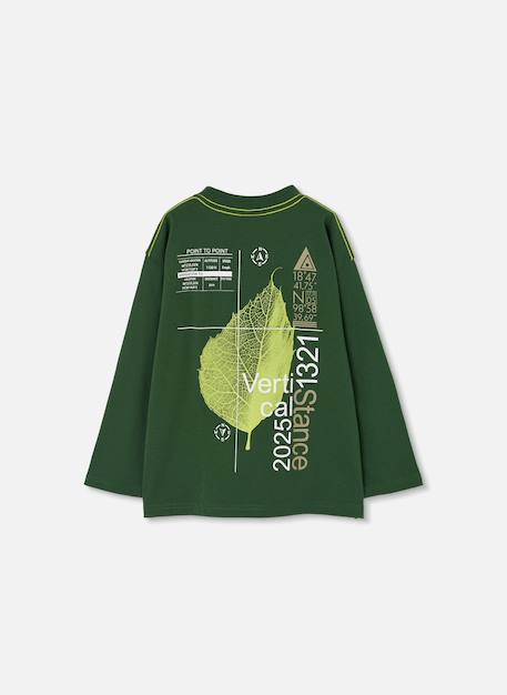 T-shirt garçon en maille imprimé voiture Vert 4 - vertbaudet enfant 