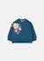Sweat-shirt fille en molleton imprimé fleurs Bleu 2 - vertbaudet enfant 