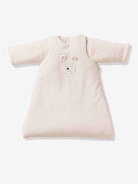 Gigoteuse velours manches amovibles` beige chiné 5 - vertbaudet enfant 