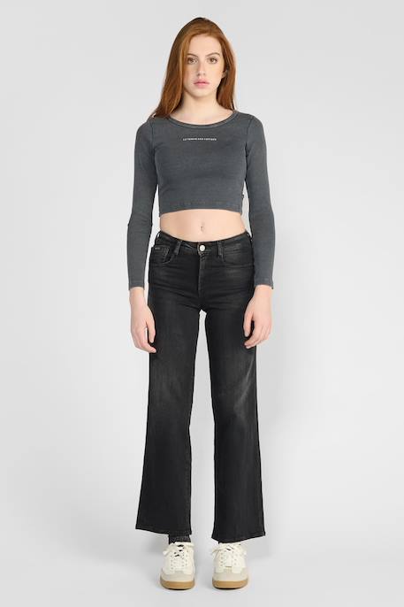 Jeans bootcut pulp slim, longueur 34 Black / black 2 - vertbaudet enfant 