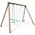Portique en bois rond 3 agrès avec face à face polo Marron 3 - vertbaudet enfant 