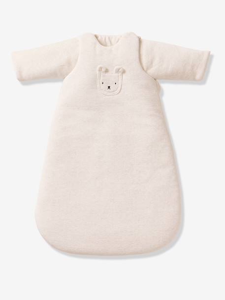 Gigoteuse velours manches amovibles` beige chiné 3 - vertbaudet enfant 