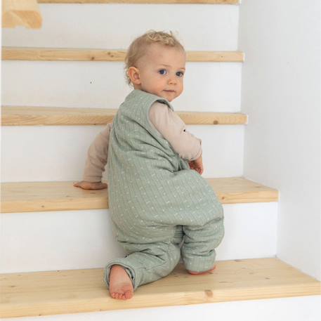 Turbulette à pieds bébé #a0b5a5+#e0cda9 2 - vertbaudet enfant 