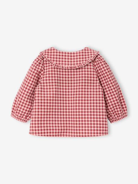 Blouse bébé imprimée en velours rose+vanille 2 - vertbaudet enfant 