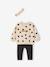 Ensemble bébé fille 3 pièces sweat + legging + bandeau personnalisable anthracite+Léopard+marine 1 - vertbaudet enfant 
