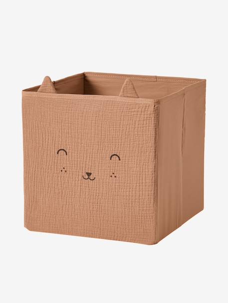 Lot de 3 bacs en gaze de coton beige 2 - vertbaudet enfant 