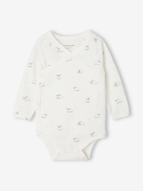 Lot de 2 bodies naissance manches longues cappuccino+rose pâle+vert sauge 3 - vertbaudet enfant 