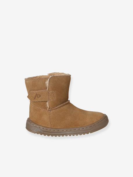 Chaussures premiers pas bébé boots cuir marron 2 - vertbaudet enfant 