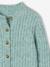 Gilet fille loose maille mousseuse bleu pétrole+gris chiné+menthe+rose+violine 14 - vertbaudet enfant 