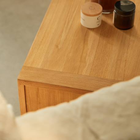 Chevet enfant en bois de teck minimalys Naturel 3 - vertbaudet enfant 
