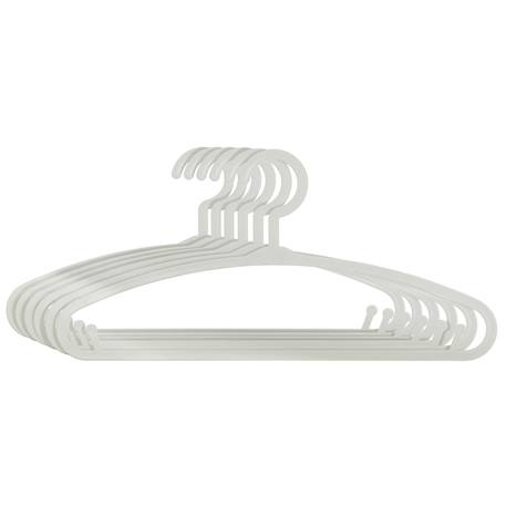 Lot de 6 cintres enfant blanc plastique Blanc+Bleu+Gris+Rose 5 - vertbaudet enfant 