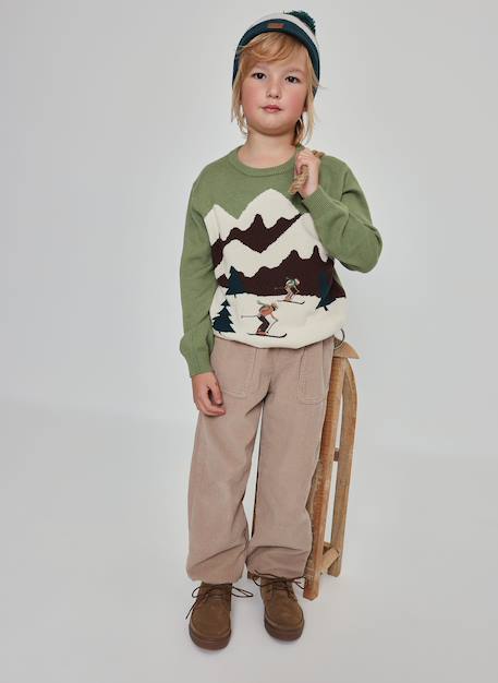 Garçon-Pantalon garçon velours côtelé avec cordon