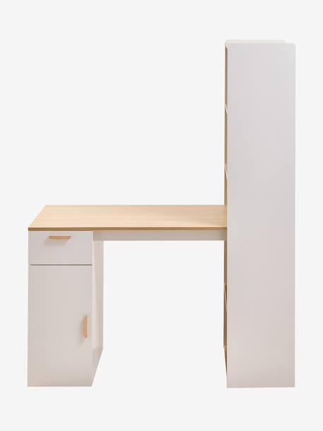 Bureau avec bibliothèque SOREN blanc 4 - vertbaudet enfant 
