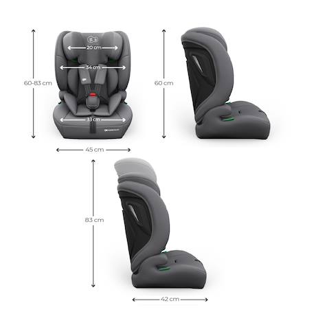 Siège auto enfant COMFORT UP 2 PLUS i-Size 76-150cm 3-en-1 air flow housse amovible ceinture 3 points sans isofix Beige+Blue+Gris+Noir+Vert 18 - vertbaudet enfant 