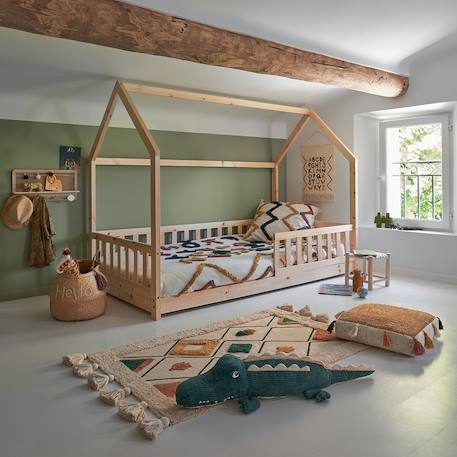 Lit cabane en bois de pin - bosco Bois clair 4 - vertbaudet enfant 