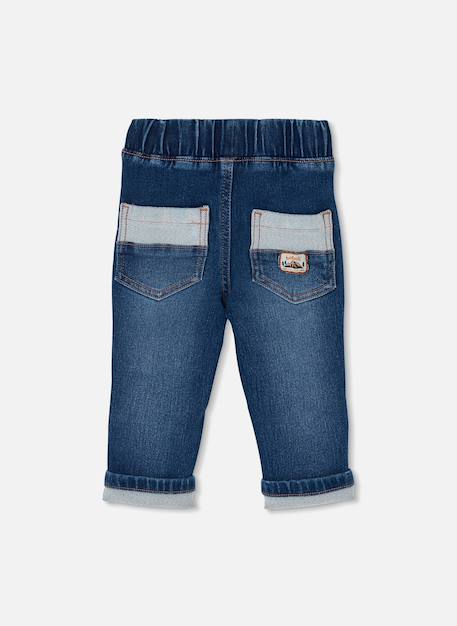 Pantalon garçon denim avec cordon Bleu 2 - vertbaudet enfant 