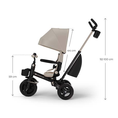 Tricycle Kinderkraft AVEO 2 PLUS Évolutif 6 Configurations avec Siège 360° CLICK&TWIST, Position Allongée et Pliage Rapide Beige+Gris+Rose+Vert 6 - vertbaudet enfant 
