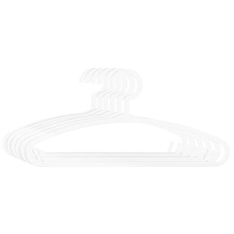 Lot de 6 cintres enfant blanc plastique Blanc+Bleu+Gris+Rose 1 - vertbaudet enfant 