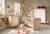 Chambre bébé trio: lit bébé 70x140 évolutif, commode à langer 3 tiroirs et armoire 2 portes décor bois chêne et blanc - access Blanc/marron 1 - vertbaudet enfant 