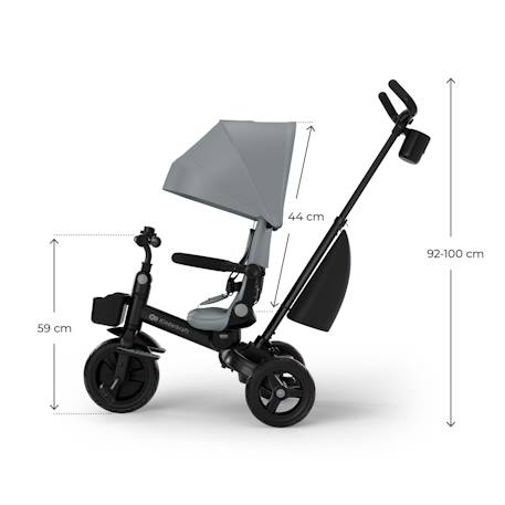 Tricycle AVEO 2 PLUS Évolutif 6 Configurations avec Siège 360° CLICK&TWIST, Position Allongée et Pliage Rapide Beige+Gris+Rose+Vert 12 - vertbaudet enfant 