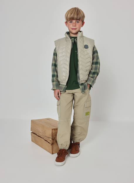 Pantalon garçon cargo Vert 1 - vertbaudet enfant 
