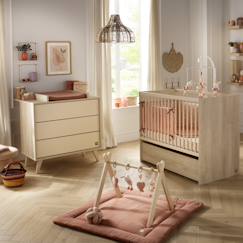 Chambre et rangement-Chambre-Chambre bébé complète-Chambre bébé, lit 120x60 évolutif et commode à langer 3 tiroirs - melinee
