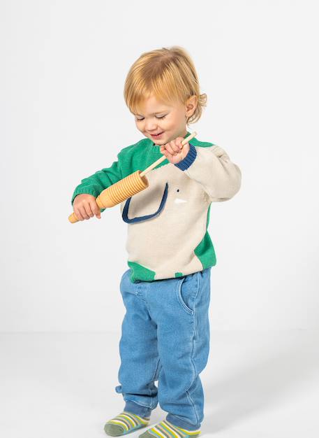 Pantalon bébé garçon denim Bleu 1 - vertbaudet enfant 